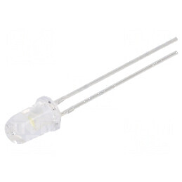 LED 5mm albă 6500-8500 mcd 30° convex 2,8-3,8V | Electronic-mag.ro | Componente Electronice