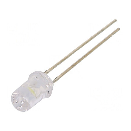 LED 5mm alb rece 6500-10000 mcd 30° convex | Electronic-mag.ro | Componente Electronice
