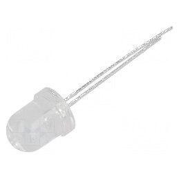 LED 8mm roșie 2200-3800mcd 30° convex | Electronic-mag.ro | Componente Electronice