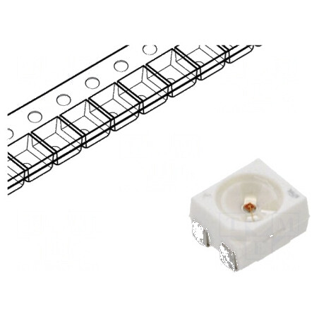 LED SMD 3030 PLCC4 portocalie 1400-4500mcd 3x3x2,1mm 120° | Electronic-mag.ro | Componente Electronice