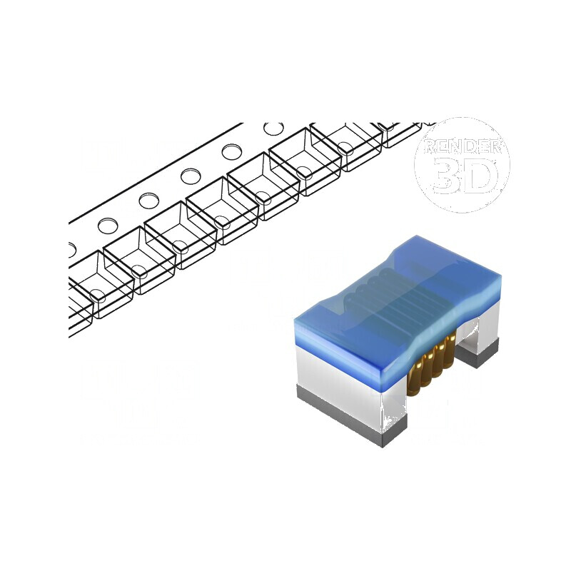Inductor SMD 0603 220nH 120mA 2,5Ω Q25 1200MHz ±2% LQW | Electronic-mag.ro | Componente Electronice