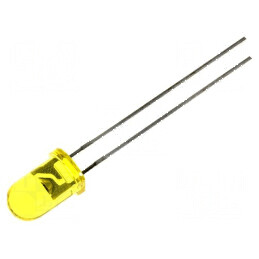 LED 5mm galben 20-80mcd 30° convex 2,1-2,5V | Electronic-mag.ro | Componente Electronice