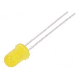 LED 5mm galben 1-3mcd 30° convex 2 termeni | Electronic-mag.ro | Componente Electronice