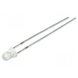 LED 3mm alb rece 2000÷3000mcd 20° convex | Electronic-mag.ro | Componente Electronice