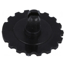 Buton rotativ de reglare neagră Ø16mm pentru trimere | Electronic-mag.ro | Componente Electronice
