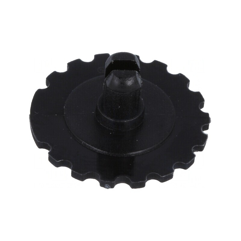 Buton rotativ de reglare neagră Ø16mm pentru trimere | Electronic-mag.ro | Componente Electronice