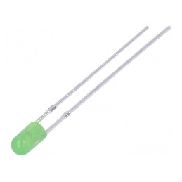LED 3mm verde 750-1120mcd 30° convex | Electronic-mag.ro | Componente Electronice