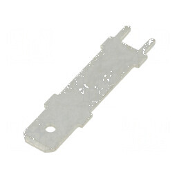 Terminal plat 6,4mm 0,8mm tată THT alamă cositorit drept | Electronic-mag.ro | Componente Electronice