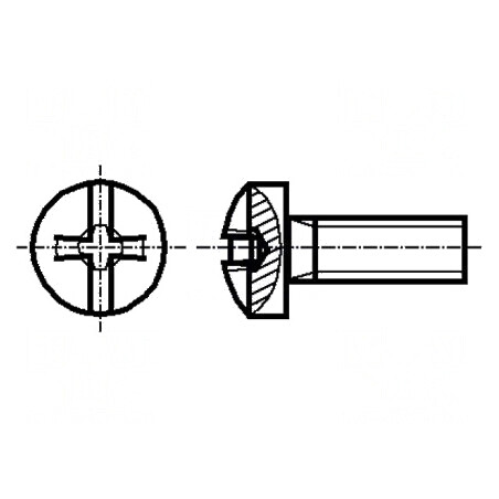 Şurub M2,5x20 Cap buton Phillips 0,6mm PH1 oţel | Electronic-mag.ro | Componente Electronice
