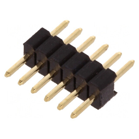 Conector şir pini tată 6 pini 1,27mm THT | Electronic-mag.ro | Componente Electronice