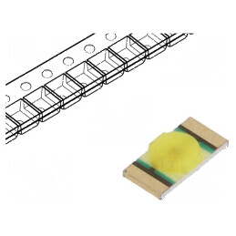 LED SMD 1206 alb 71-180mcd 140° 5mA lentilă difuză galbenă | Electronic-mag.ro | Componente Electronice