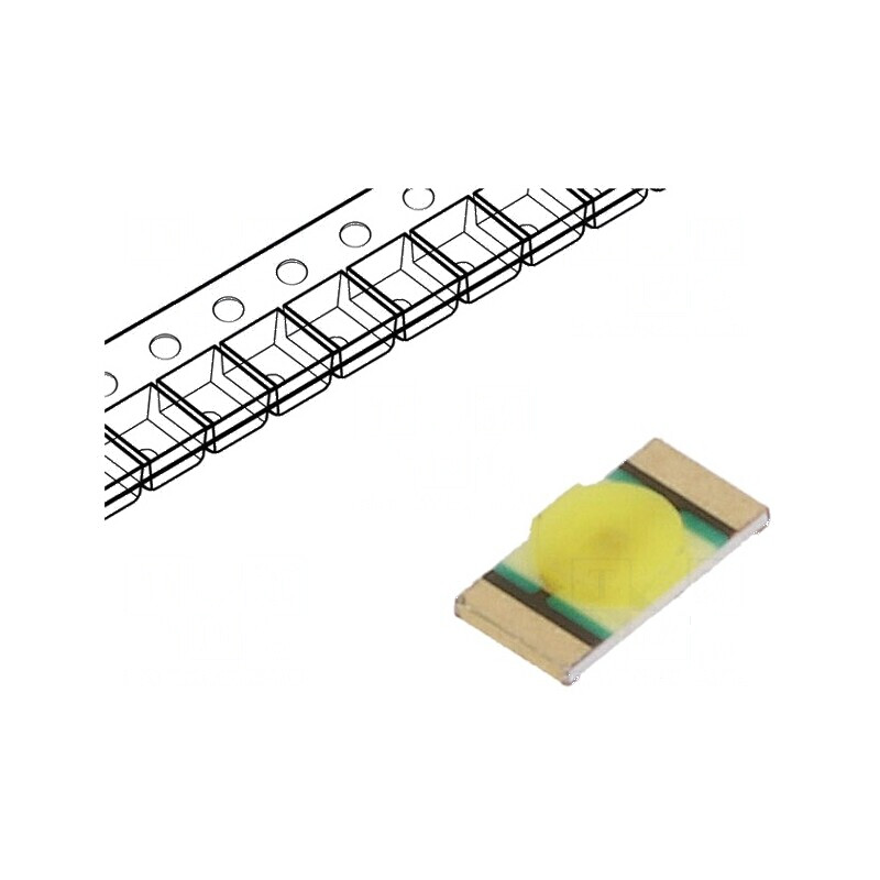 LED SMD 1206 alb 71-180mcd 140° 5mA lentilă difuză galbenă | Electronic-mag.ro | Componente Electronice LED SMD 1206 alb 71-180mcd 140° 5mA lentilă difuză galbenă | Electronic-mag.ro | Componente Electronice