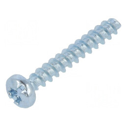 Şurub pentru plastic 4x20 mm cu cap rotund crestat Torx® zincat | Electronic-mag.ro | Componente Electronice