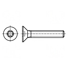 Şurub M6x12 Torx TX30 îngropat ISO 14581 | Electronic-mag.ro | Componente Electronice