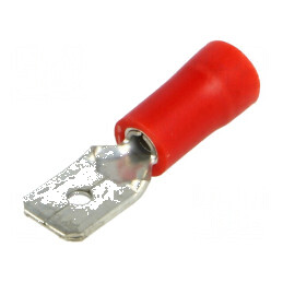 Terminal plat 6,3mm 0,8mm tată pentru cablu 0,25-1,5mm2 crimpat | Electronic-mag.ro | Componente Electronice