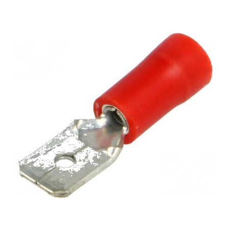 Terminal plat 6,3mm 0,8mm tată pentru cablu 0,25-1,5mm2 crimpat | Electronic-mag.ro | Componente Electronice