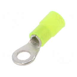 Vârf inelar M5 5,2mm cupru crimpat pentru cablu 4÷6mm² izolată | Electronic-mag.ro | Componente Electronice