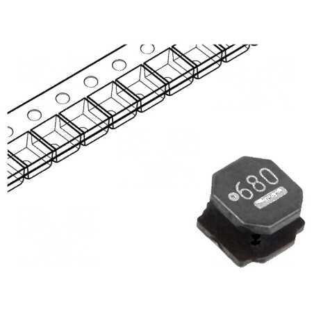 Inductor SMD 68uH 950mA 304mΩ ±20% Isat 1,1A | Electronic-mag.ro | Componente Electronice