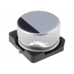 Condensator electrolitic SMD 100uF 6.3V Ø6.3x5.4mm ±20% | Electronic-mag.ro | Componente Electronice