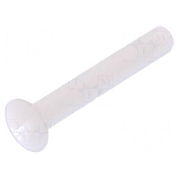 Şurub M3x20 îngropat crestat 1mm poliamidă naturală | Electronic-mag.ro | Componente Electronice