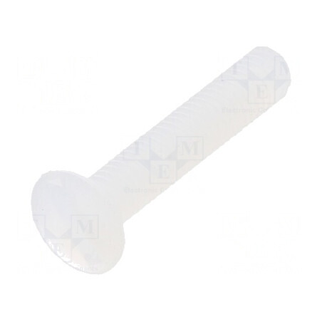 Şurub M3x16 Cap îngropat crestat 1mm poliamidă naturală | Electronic-mag.ro | Componente Electronice