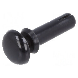Diblu poliamidă 10mm negru, diametru orificiu 3,1mm | Electronic-mag.ro | Componente Electronice