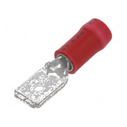Terminal plat 6,3mm 0,8mm tată pentru cablu 0,5-1,5mm2 crimpat | Electronic-mag.ro | Componente Electronice