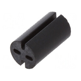 Bucșă de distanțare LED neagră Øext 5,1mm ØLED 5mm Lungime 9mm | Electronic-mag.ro | Componente Electronice