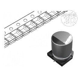 Condensator electrolitic SMD 10uF 25V 4x5,4mm ±20% 1000h | Electronic-mag.ro | Componente Electronice