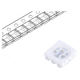 LED SMD 5050 roșie 6lm PLCC6 5,4x5x1,5mm 120° | Electronic-mag.ro | Componente Electronice