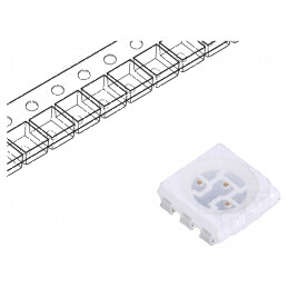 LED SMD 5050 galben 6lm 810÷2500mcd 5,4x5x1,5mm 120° PLCC6 | Electronic-mag.ro | Componente Electronice