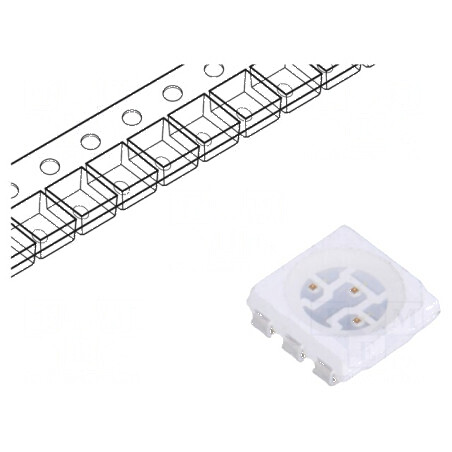 LED SMD 5050 galben 6lm 810÷2500mcd 5,4x5x1,5mm 120° PLCC6 | Electronic-mag.ro | Componente Electronice
