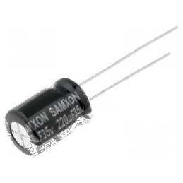 Condensator electrolitic low ESR THT 220uF 35V Ø8x12mm | Electronic-mag.ro | Componente Electronice