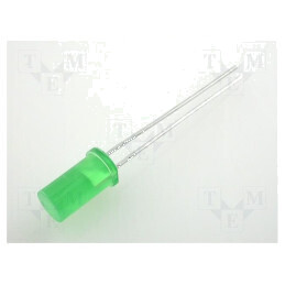 LED 5mm Verde 1÷4mcd 100° Plat Nr. Term: 2 | Electronic-mag.ro | Componente Electronice