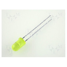 LED galben 5mm 5÷32mcd 60° convex | Electronic-mag.ro | Componente Electronice