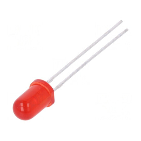 LED 5mm roșie 1,2-4mcd 30° convex | Electronic-mag.ro | Componente Electronice