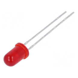 LED 5mm roșie 700-1300mcd 30° convex | Electronic-mag.ro | Componente Electronice