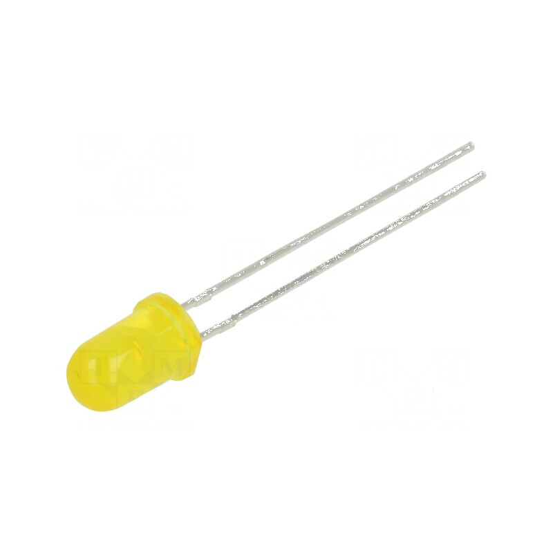 LED galben 5mm 10-25mcd 30° convex | Electronic-mag.ro | Componente Electronice