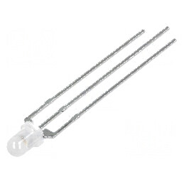 LED 3mm roșie/verde 60° convex nr. term 3 | Electronic-mag.ro | Componente Electronice
