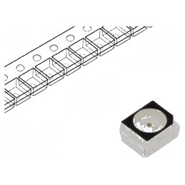 LED SMD PLCC2 roșie 1,91-3,03lm 560-1120mcd 3x3,4x2,1mm 120° | Electronic-mag.ro | Componente Electronice