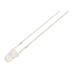 LED 3mm verde 1560-2180mcd 70° convex | Electronic-mag.ro | Componente Electronice