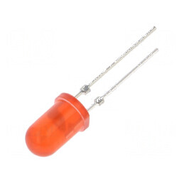 LED 5mm roșie 4800-6600mcd 30° convex 130mW | Electronic-mag.ro | Componente Electronice