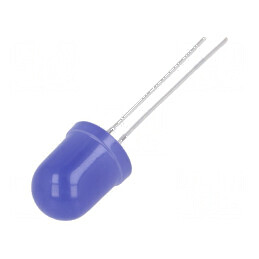 LED 10mm albastru 150-220mcd 180° convex | Electronic-mag.ro | Componente Electronice
