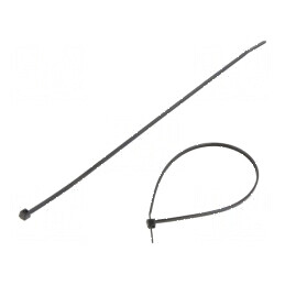 Colier de strângere poliamidă 80N 205mm x 2,5mm negru | Electronic-mag.ro | Componente Electronice