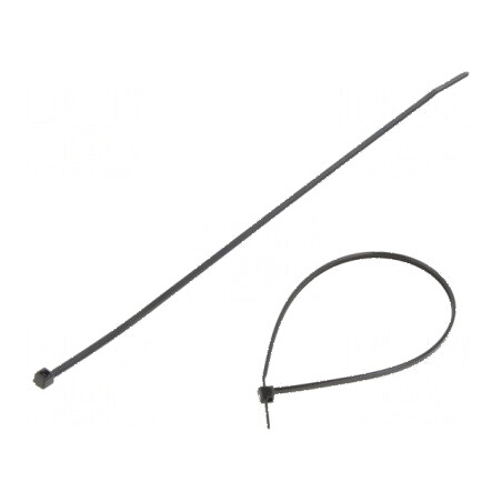 Colier de strângere poliamidă 80N 205mm x 2,5mm negru | Electronic-mag.ro | Componente Electronice