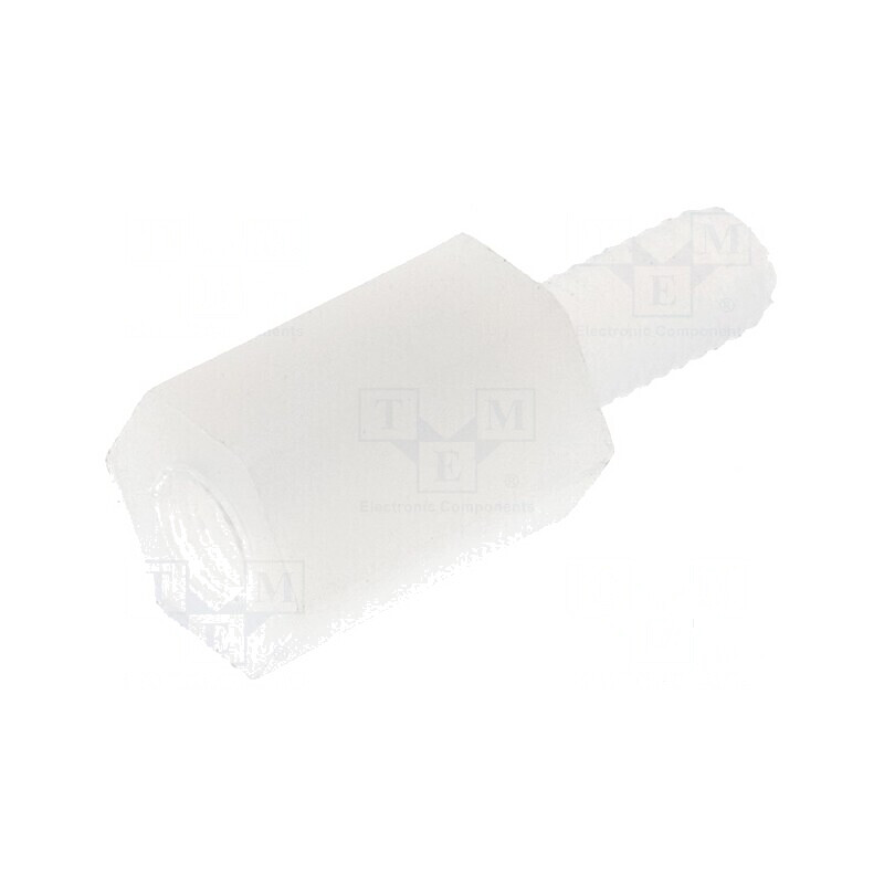 Piuliță distanțieră filetată hexagonală M3 din poliamidă, 7mm | Electronic-mag.ro | Componente Electronice Piuliță distanțieră filetată hexagonală M3 din poliamidă, 7mm | Electronic-mag.ro | Componente Electronice