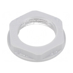 Piuliță M20 poliamidă 26mm gri deschis, filet metric 1,5 | Electronic-mag.ro | Componente Electronice
