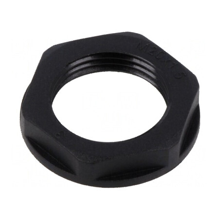 Piuliță M20 poliamidă 26mm neagră metrică 1,5 | Electronic-mag.ro | Componente Electronice