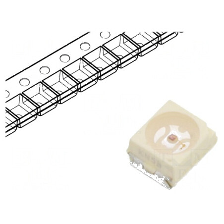 LED SMD 3528 roșie 2,8÷10mcd 3,5x2,8x1,75mm 120° 20mA | Electronic-mag.ro | Componente Electronice