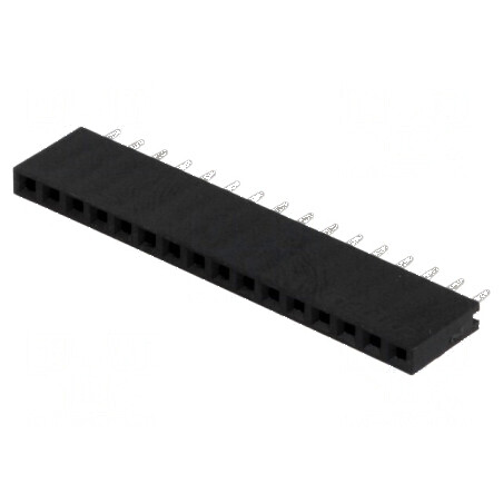Conector şiruri pini soclu mamă 16 pini 2,54mm THT 1x16 | Electronic-mag.ro | Componente Electronice